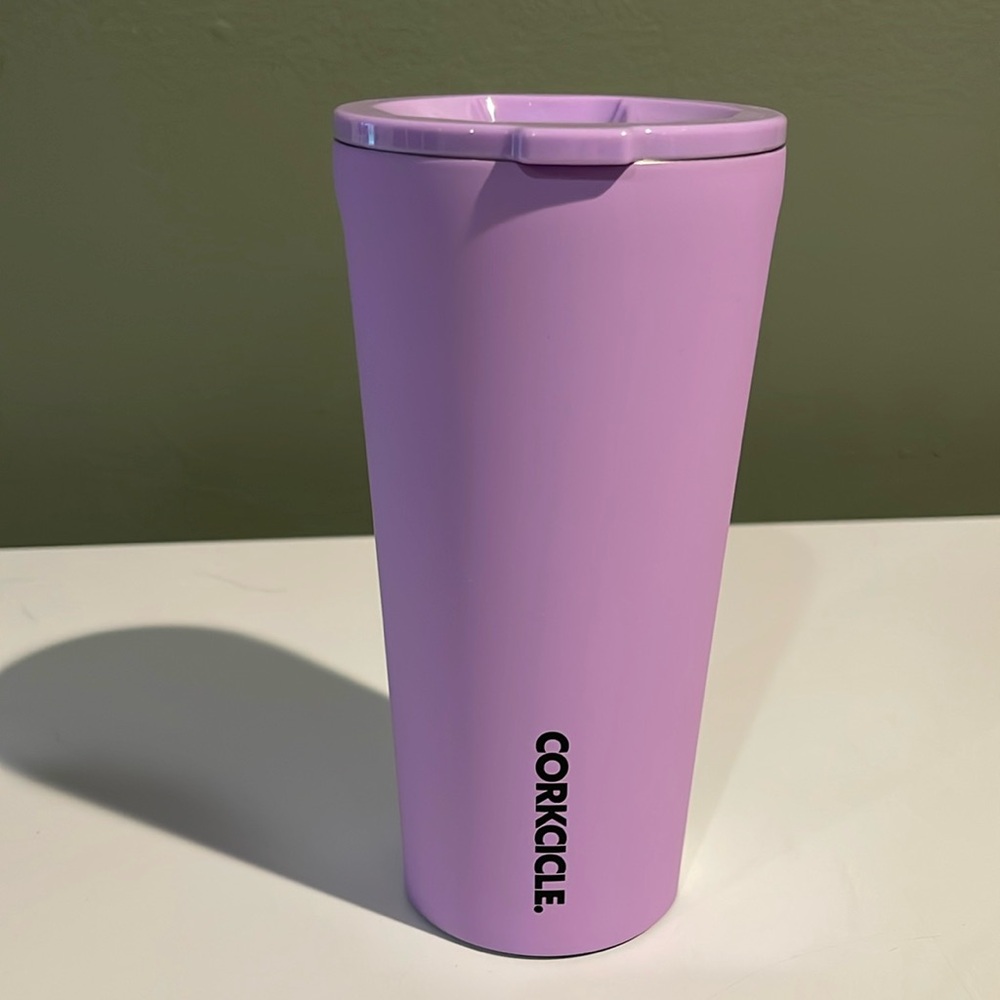 NEW-‎ Corkcicle 16oz triple insulated lavender colored tumbler NWT